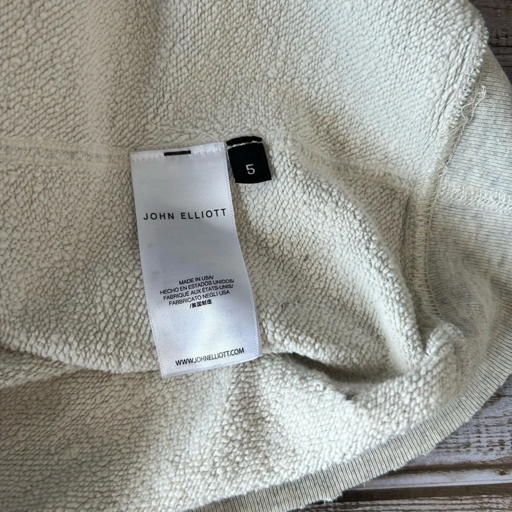 John Elliott Gray hooded Sweatshirt Soft Relaxed Fit - Picture 6 of 10